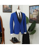 Vatasi Royal Blue Shawl Lapel Best Fitted Wedding Men Suits