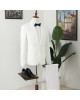 Vatasi Classic White Jacquard White Wedding Men Suits