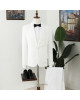 Vatasi Classic White Jacquard White Wedding Men Suits