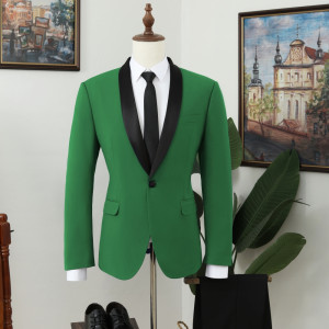 Vatasi Green Bespoke Shawl Lapel Best Fitted Wedding Men Suits