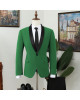 Vatasi Green Bespoke Shawl Lapel Best Fitted Wedding Men Suits