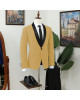 Vatasi Yellow One Button Shawl Lapel Best Fitted Men Suits