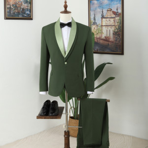 Vatasi Fashion Oliver Green Three Pieces Men Suits