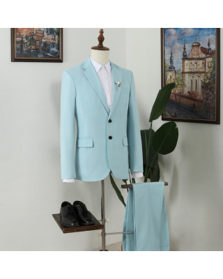 Vatasi Chic Blue Two Pieces Best Fitted Men Suits