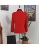 Vatasi Red Shawl Lapel One Button Slim Fit Wedding Men Suit